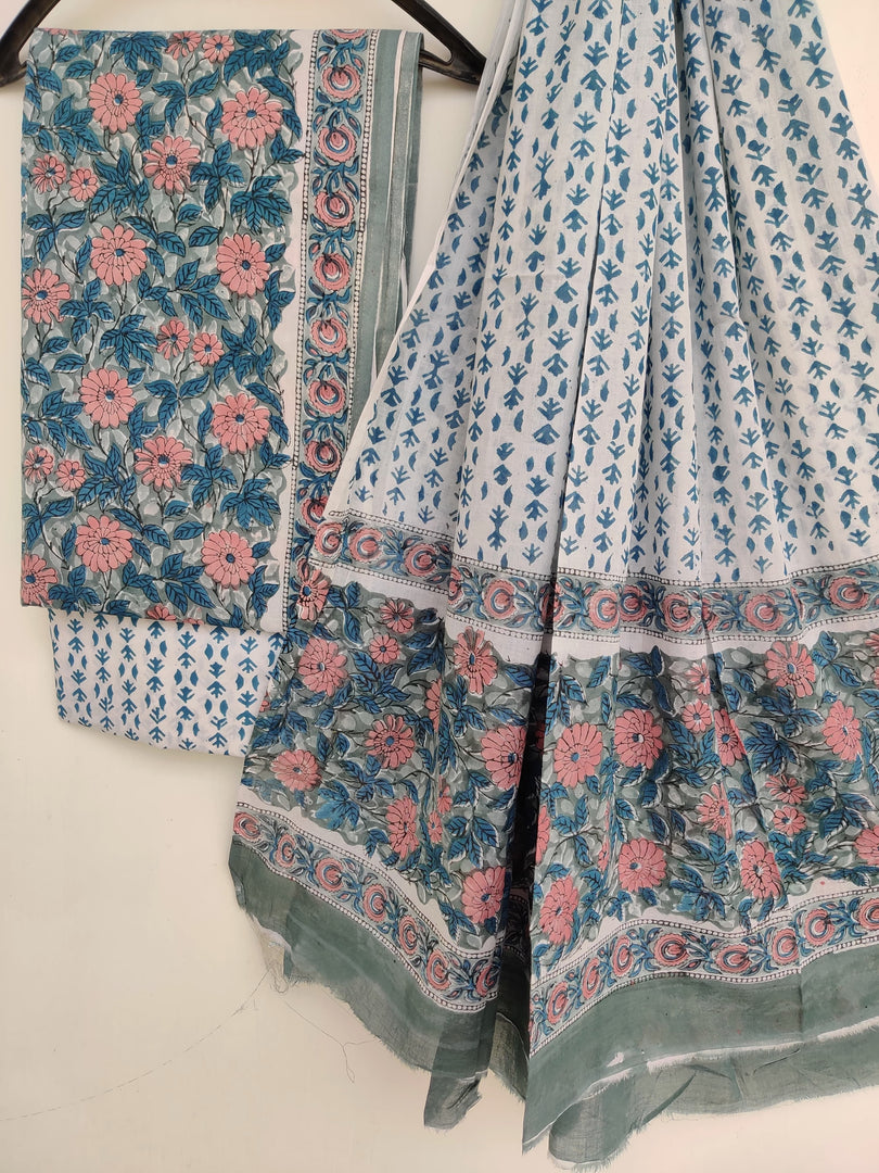 Cotton Suit With Cotton Dupatta