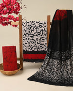 Load image into Gallery viewer, Cotton Suit With Chiffon Dupatta
