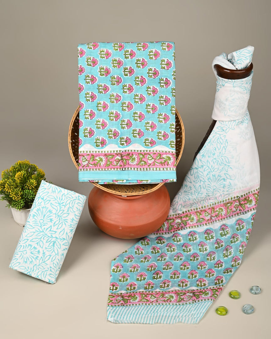 Cotton Suit With Cotton Dupatta