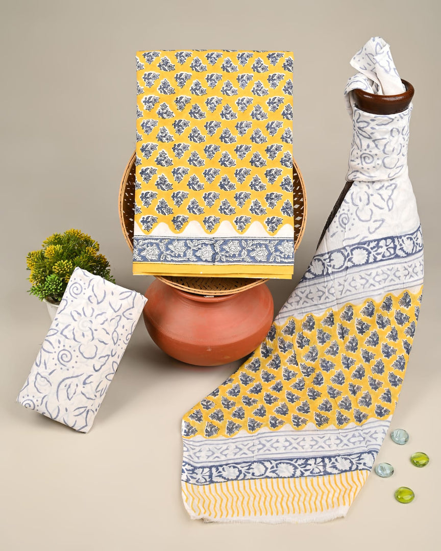 Cotton Suit With Cotton Dupatta